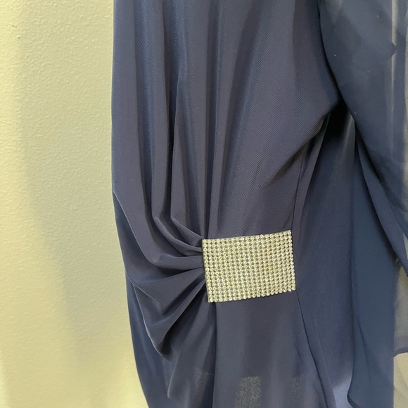 Dress Barn Woman’s Blouse in royal blue with rhinestones - Picture 6 of 6